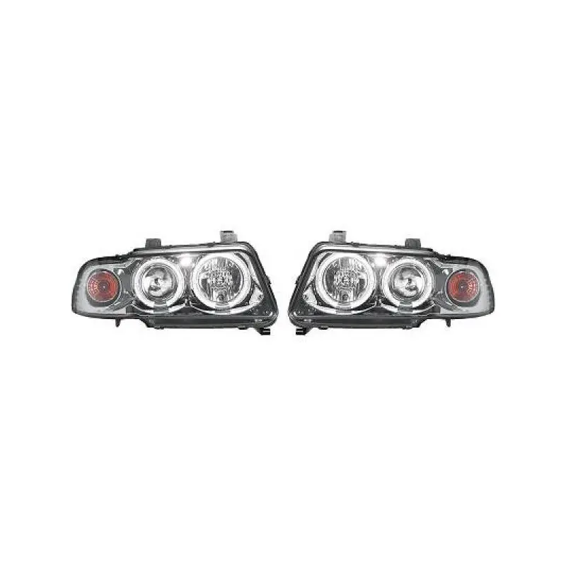 Meilleur Prix SET DE PHARES AVANT ANGEL EYES POUR AUDI A4 B5 (94-99) - H1/H1 - CHROME