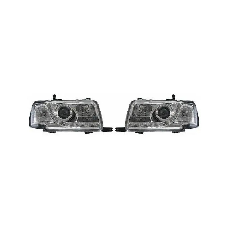 SET DE PHARES AVANT DESIGN POUR AUDI 80 (91-94) - CHROME - H1/H1 Réduction