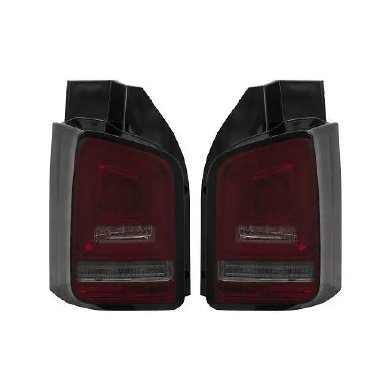 SET 2 FEUX ARRIERES ROUGE FUME POUR TOUTES VW T5 (03-09) - LED - CLIGNOTANT DYNAMIQUE - AVEC HAYON Top Vente
