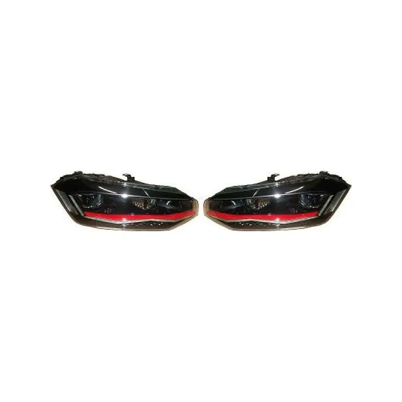 SET DE DEUX PHARES AVANT LOOK XÉNON GTI - LED POUR VW POLO AW (18-22) SANS PHARE LED D'ORIGINE Petit Prix