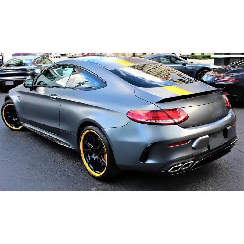SPOILER DE COFFRE MERCEDES CLASSE C W205 C205 COUPE (14-20) - LOOK AMG - MOD 2 - PLASTIQUE ABS - NOIR BRILLANT Livraison Gratuite
