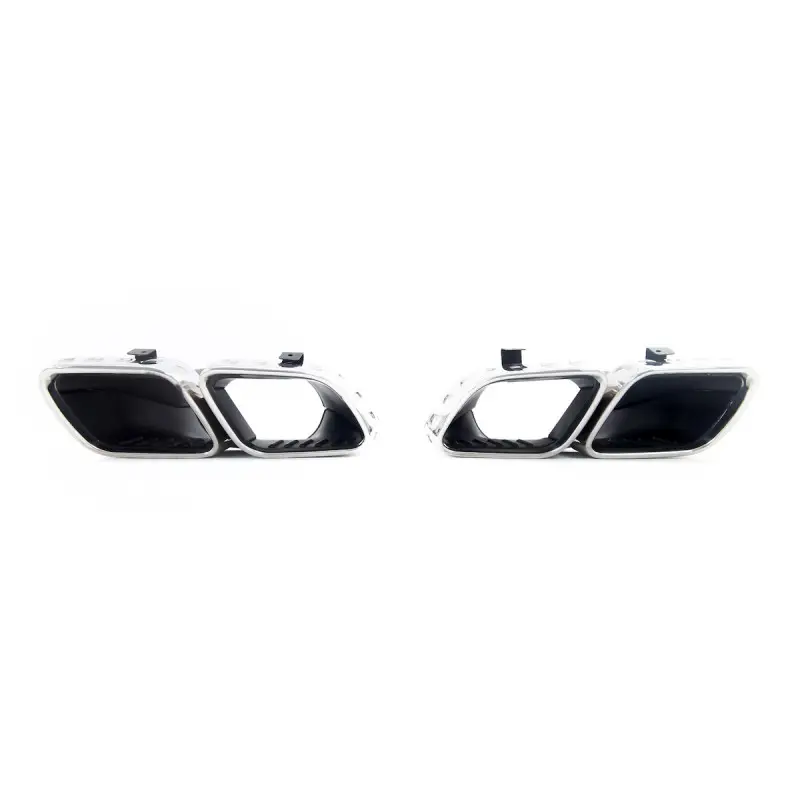 Acheter En Ligne SET DE DEUX EMBOUTS CHROME LOOK 63AMG POUR MERCEDES GLE (20-24) V167 C167 & GLS X167 (20-24) UNIQUEMENT POUR DIFFUSEUR 63AMG