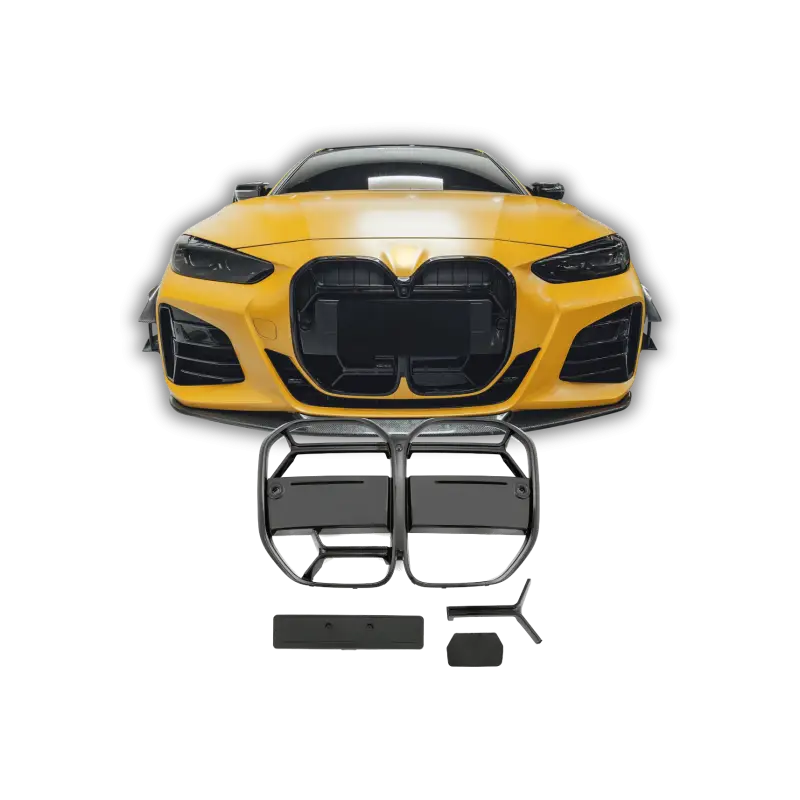 CALANDRE DESIGN LOOK M4 CS NOIR BRILLANT POUR TOUTES BMW SERIE 4 G22 G23 (21-24) Haute Qualité