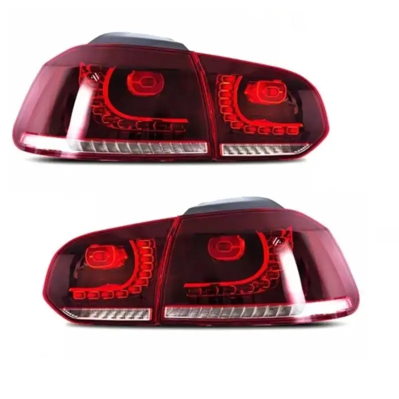 Petit Prix FEUX ARRIERES DESIGN - ROUGE LOOK GTI À LED - CLIGNOTANT DYNAMIQUE POUR VW GOLF 6 (08-12) SAUF BREAK & CABRIOLET