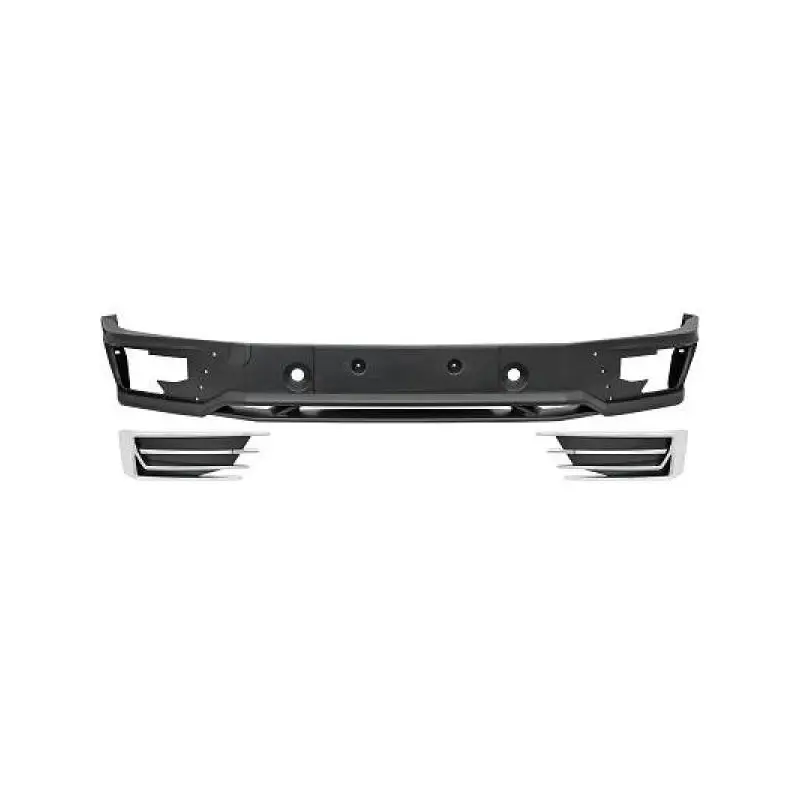 LAME - RAJOUT DE PARE-CHOCS AVANT LOOK R-LINE POUR VW T6 (15-19) TRANSPORTER - CARAVELLE - MULTIVAN - NOIR / CHROME Commander Maintenant