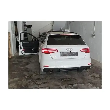 Must-Have DIFFUSEUR S-LINE 8V POUR AUDI A3 8V FACELIFT (16-19) SPORTBACK (5 PORTES) - POUR S-LINE - NOIR - SIMPLE SORTIE GAUCHE DROITE