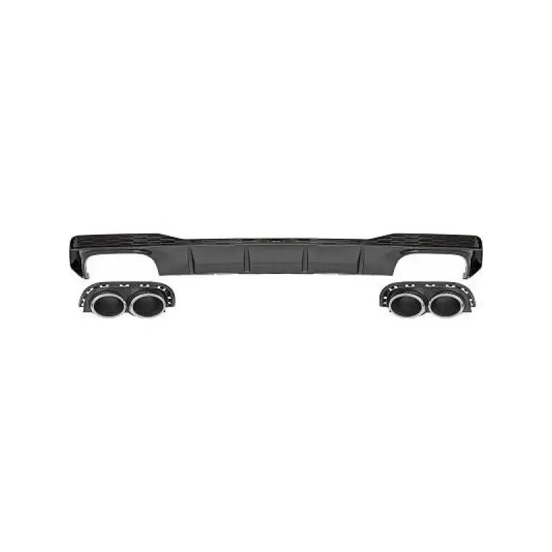 DIFFUSEUR ARRIERE LOOK S7 AVEC FAUX EMBOUTS POUR AUDI A7 4K (18-23) POUR S-LINE - AVEC EMBOUTS CHROME Achetez Aujourd’hui
