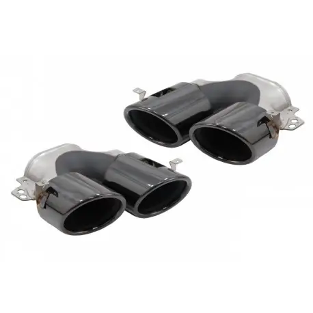 Pas Cher 2 EMBOUTS LOOK A45 NOIR - FULL BLACK POUR MERCEDES CLASSE A W177 V177 (18-25) + CLA C118 W118 (19-25)