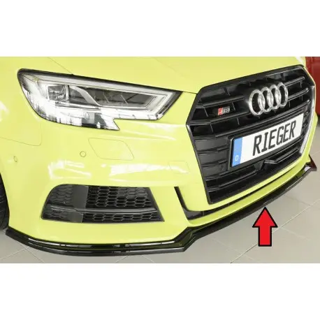 LAME AVANT RIEGER AUDI A3 8V FACELIFT 3 PORTES - SPORTBACK - S-LINE (16-19) - AUSSI S3 - NOIR BRILLANT Produit De Marque