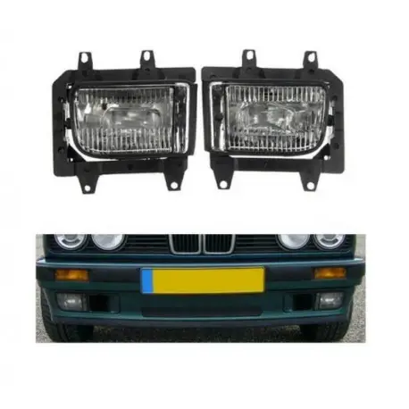 SET DE DEUX FEUX ANTIBROUILLARDS BMW E30 PHASE 2 PACK M (88-91) - CLAIR Prix Cassé