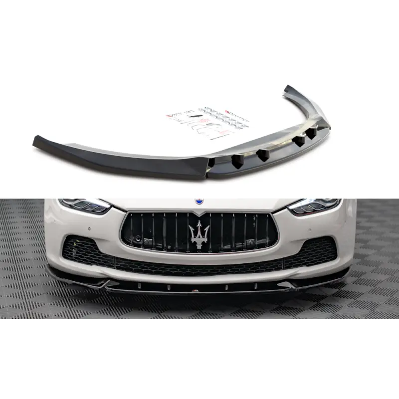 LAME DU PARE-CHOCS AVANT V.2 MASERATI GHIBLI MK3 - MAXTON DESIGN - FINITION NOIR BRILLANT Must-Have