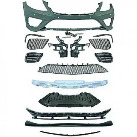 Livraison Express PARE-CHOCS AVANT LOOK S63 / S65 AMG POUR MERCEDES CLASSE S W222 (13-17) - AVEC GRILLES