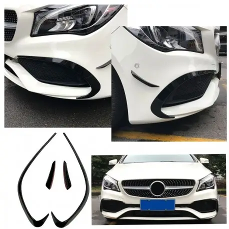 ECOPES - FLAPLOOK AERO DE PARE-CHOCS AVANT NOIR BRILLANT POUR MERCEDES CLASSE CLA - C117 (16-19) AVEC PACK AMG Solde