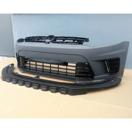 Meilleur Choix PARE CHOC AVANT LOOK WRC POUR VW POLO 6R (09-14) + VW POLO 6C (14-17) - COMPLET AVEC GRILLES NOIR BRILLANTES