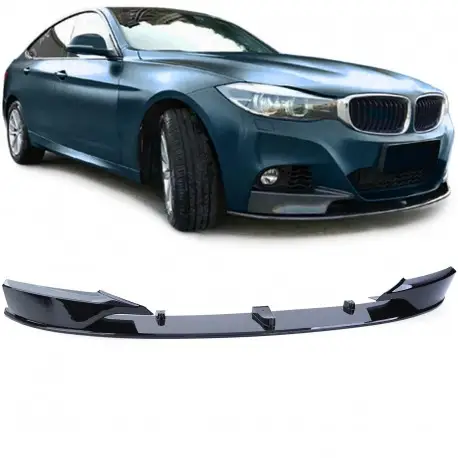 LAME DE PARE CHOC AVANT M-PERFORMANCE NOIR BRILLANT POUR BMW SERIE 3 F34 GT (13-20) - POUR PACK M UNIQUEMENT Nouveauté