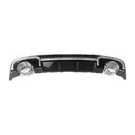 DIFFUSEUR + EMBOUTS LOOK RS3 8V POUR AUDI A3 8V FACELIFT (16-19) SPORTBACK + HATCHBACK- NOIR BRILLANT + GRIS - POUR STANDARD Expédition Rapide
