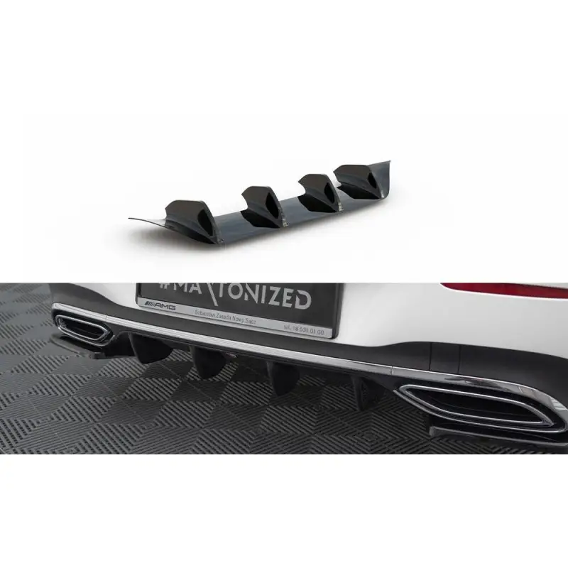 DIFFUSEUR ARRIÈRE COMPLET MERCEDES-BENZ CLA C118 - X118 AMG-LINE - MAXTON DESIGN - FINITION NOIR BRILLANT Offre Limitée