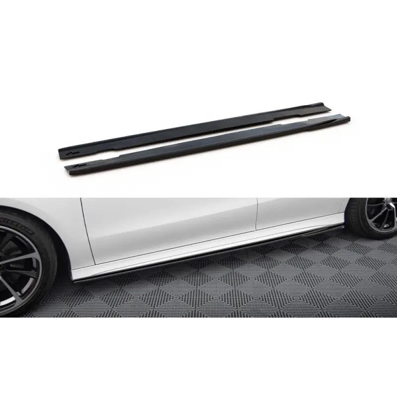 RAJOUTS DES BAS DE CAISSE MERCEDES-BENZ CLA AMG-LINE C118 - X118 - MAXTON DESIGN - FINITION NOIR BRILLANT Petit Prix