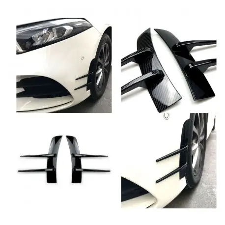 ECOPES - FLAPLOOK AERO DE PARE-CHOCS AVANT NOIR BRILLANT POUR MERCEDES CLASSE A W177 - V177 (18-21) AVEC PACK AMG Usine Directe