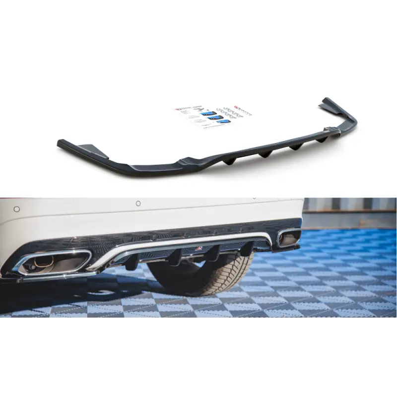 CENTRAL ARRIERE SPLITTER (AVEC UNE BARRE VERTICALE) VOLVO XC60 MK2 R-DESIGN - MAXTON DESIGN - FINITION NOIR BRILLANT Meilleur Prix