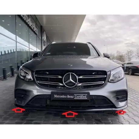 Vente Flash LAME AVANT NOIR BRILLANT 3 PARTIES POUR MERCEDES GLC SUV X253 C253 COUPE (15-19) - POUR PACK AMG - ORIGINE MERCEDES
