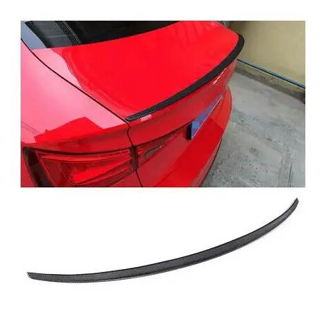 Authentique SPOILER DE COFFRE ARRIERE POUR AUDI A3 8V (13-19) - BERLINE - PHASE 1 & 2 - PETIT MODELE - LOOK S3-RS3 - LOOK CARBONE