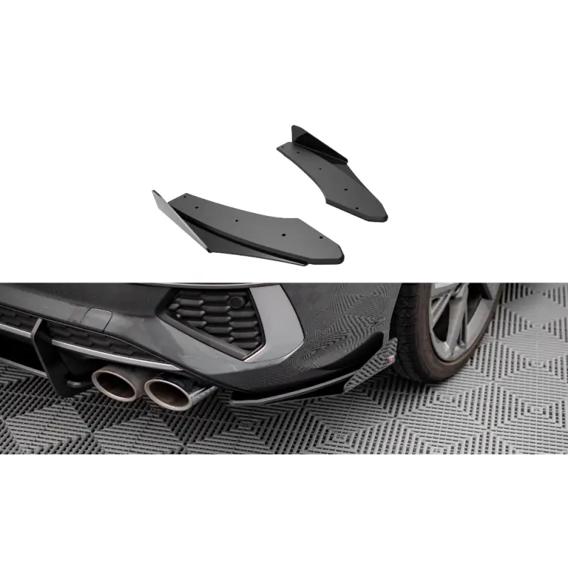 RAJOUT DE DIFFUSEUR DU PARE-CHOCS ARRIERE STREET PRO + FLAPS AUDI S3 SEDAN 8Y - MAXTON DESIGN Top Vente