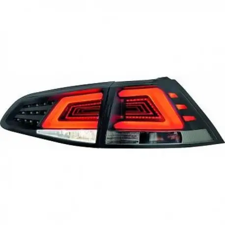SET FEUX ARRIERES LED - BAR - GRIS FONCE - TRANSPARENT VW GOLF 7 (12-17) SAUF BREAK Top Vente