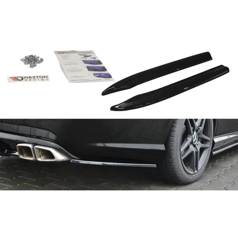 Livraison Express LAME DU PARE-CHOCS ARRIERE MERCEDES-BENZ E63 AMG W212- MAXTON DESIGN - FINITION NOIR BRILLANT