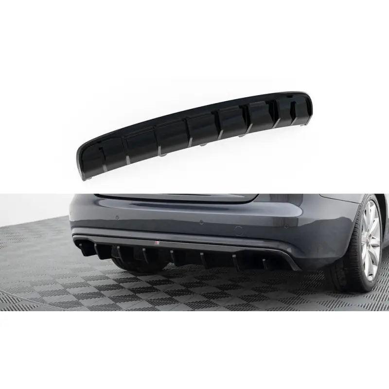 DIFFUSEUR ARRIÈRE COMPLET AUDI A4 B8 FACELIFT (VERSION SANS ÉCHAPPEMENTS) - MAXTONDESIGN - FINITION NOIR BRILLANT Pas Cher