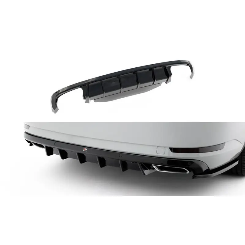 DIFFUSEUR ARRIÈRE COMPLET SKODA SUPERB LIFTBACK / COMBI MK3 - MAXTONDESIGN - FINITION NOIR BRILLANT Pas Cher