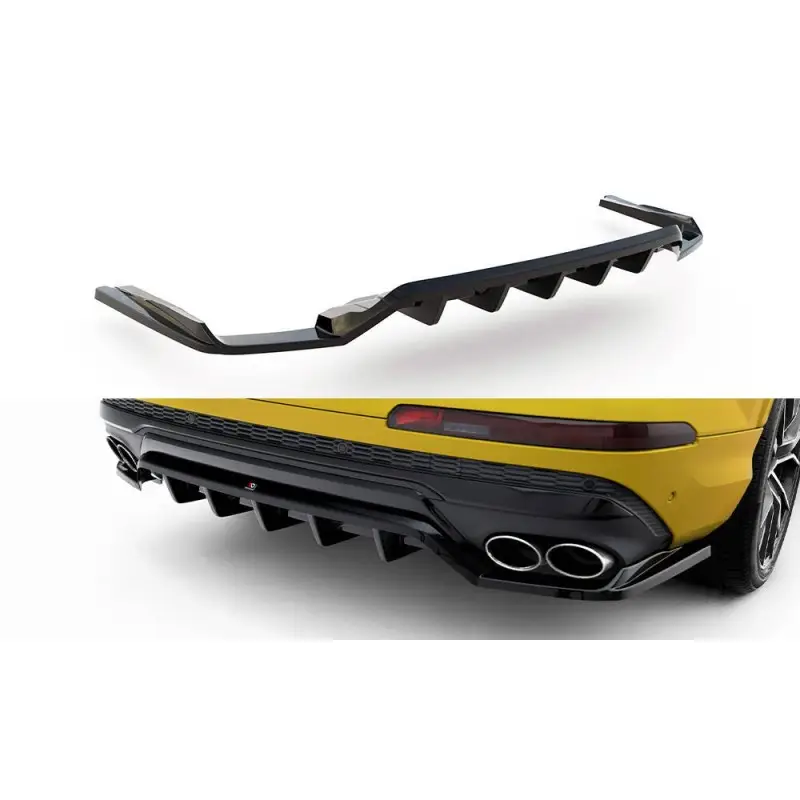 ARRIERE SPLITTER (AVEC UNE BARRE VERTICALE) AUDI SQ7 MK2 (4M) FACELIFT- MAXTONDESIGN - FINITION NOIR BRILLANT Commande En Gros