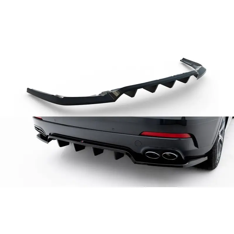 Dernière Chance ARRIERE SPLITTER (AVEC UNE BARRE VERTICALE) MASERATI LEVANTE GT MK1 FACELIFT - MAXTONDESIGN - FINITION NOIR BRILLANT