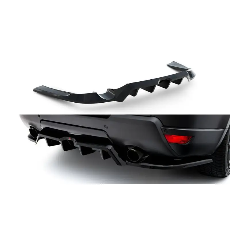 Livraison Express ARRIERE SPLITTER (AVEC UNE BARRE VERTICALE) LAND ROVER RANGE ROVER SPORT MK2 - MAXTONDESIGN - FINITION NOIR BRILLANT
