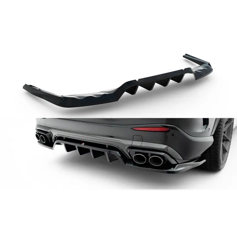 ARRIERE SPLITTER (AVEC UNE BARRE VERTICALE) MERCEDES-AMG GLC 43 X254 - MAXTONDESIGN - FINITION NOIR BRILLANT Prix Bas