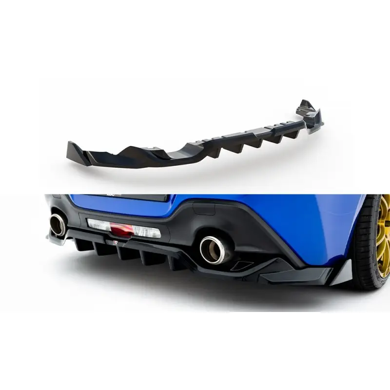 ARRIERE SPLITTER (AVEC UNE BARRE VERTICALE) V.3 SUBARU BRZ MK2 - MAXTONDESIGN - FINITION NOIR BRILLANT Nouvelle Collection