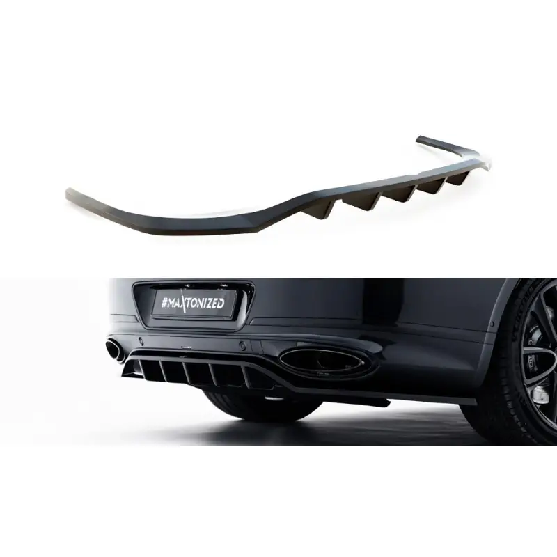 Vente Directe ARRIERE SPLITTER (AVEC UNE BARRE VERTICALE) BENTLEY CONTINENTAL GT COUPE MK3 - MAXTONDESIGN - FINITION NOIR BRILLANT