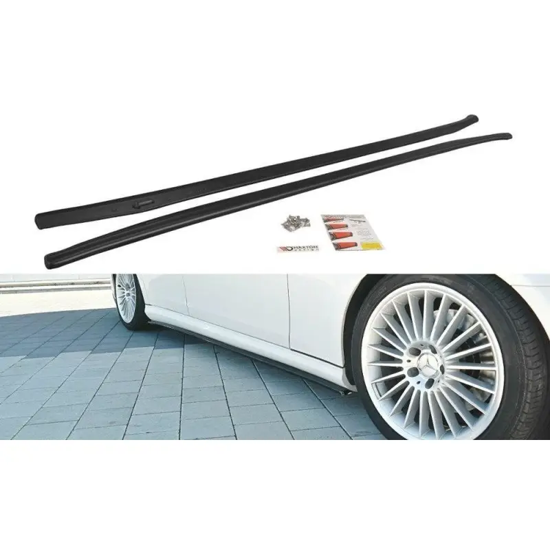 RAJOUTS DES BAS DE CAISSE POUR MERCEDES CLS C219 55AMG - MAXTON DESIGN - FINITION NOIR BRILLANT Meilleur Prix