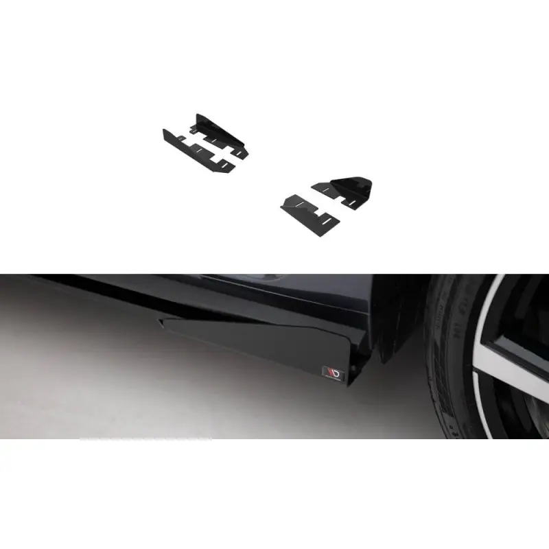 Quantité Limitée SIDE FLAPS VOLKSWAGEN POLO GTI MK6 FACELIFT - MAXTONDESIGN - FINITION NOIR + NOIR BRILLANT