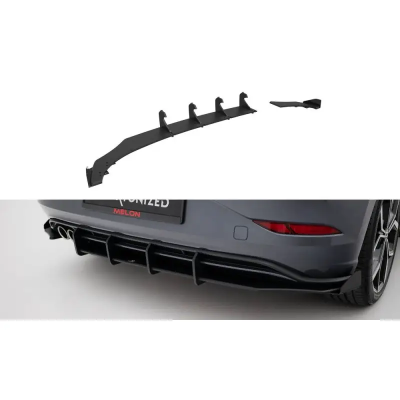 STREET PRO CENTRAL DIFFUSEUR ARRIERE + FLAPS VOLKSWAGEN POLO GTI MK6 FACELIFT - MAXTONDESIGN Promotion