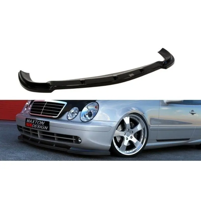 LAME DU PARE-CHOCS AVANT MERCEDES CLK W208 (POUR W208 AMG) - MAXTON DESIGN - FINITION NOIR BRILLANT Vente Flash