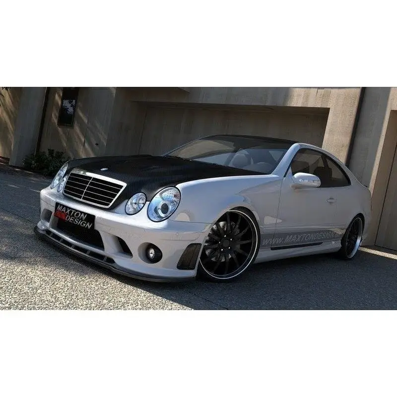 Acheter En Ligne LAME DU PARE-CHOCS AVANT MERCEDES CLK W208 (POUR ME-CLK-208-AMG204-F1 PARE-CHOCS AVANT) - MAXTON DESIGN - FINITION NOIR BRILLANT