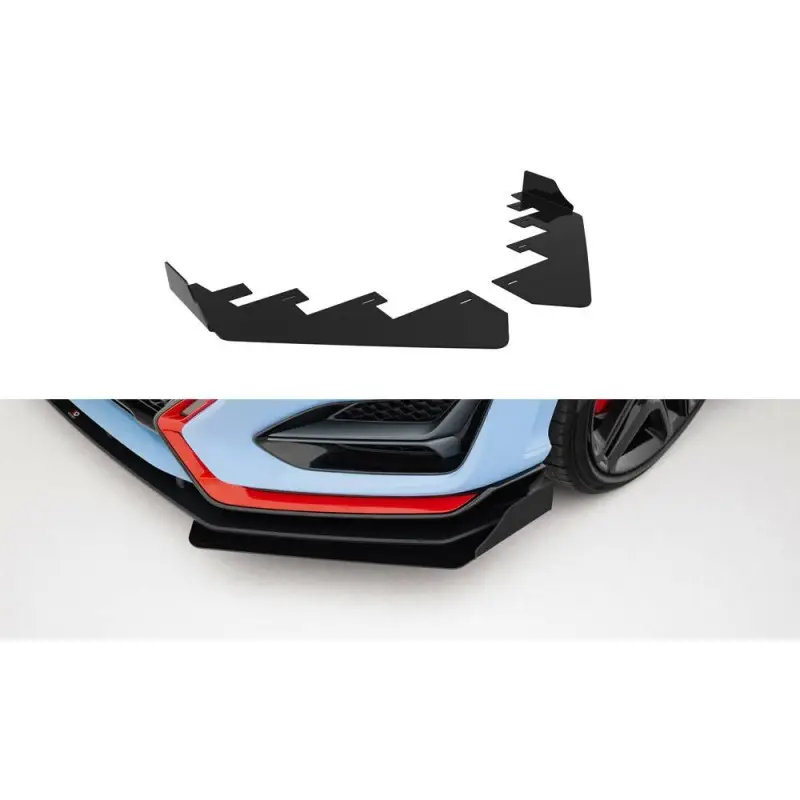 Bon Plan FRONT FLAPS HYUNDAI VELOSTER N MK2 - MAXTONDESIGN - FINITION NOIR + NOIR BRILLANT