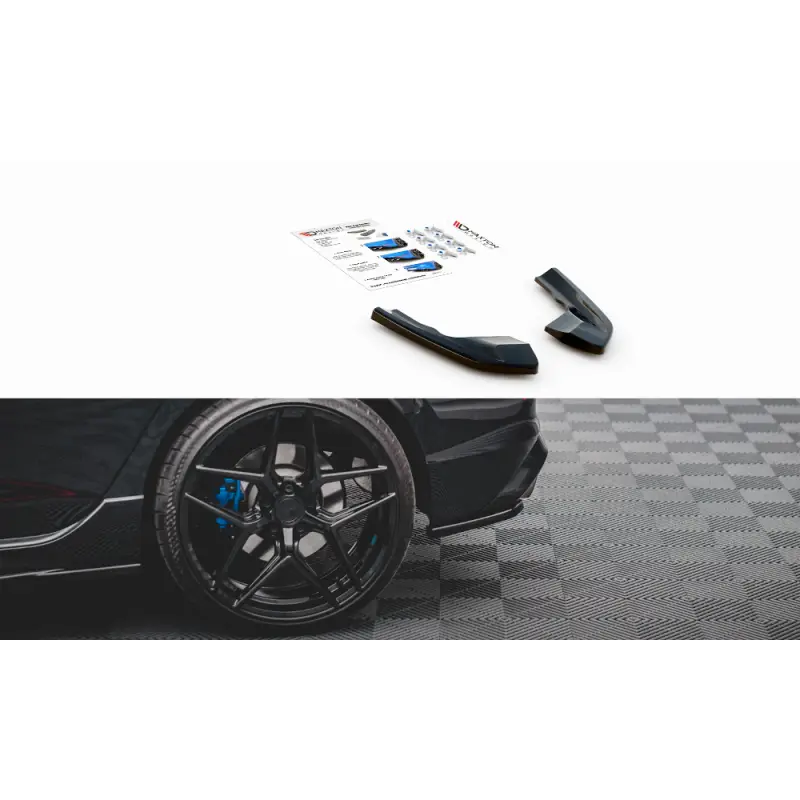 Solde LAMES DE PARE-CHOCS ARRIÈRE LATÉRALES V.1VOLKSWAGEN GOLF R MK8 - MAXTON DESIGN - FINITION NOIR BRILLANT