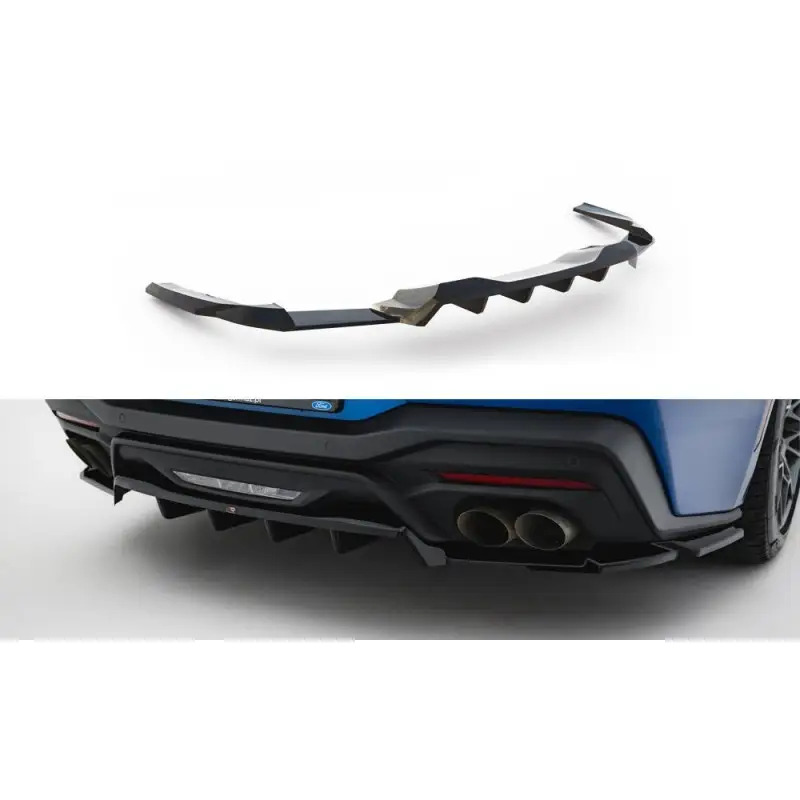 Commander Maintenant ARRIERE SPLITTER (AVEC UNE BARRE VERTICALE) FORD MUSTANG GT MK7 - MAXTONDESIGN - FINITION NOIR BRILLANT