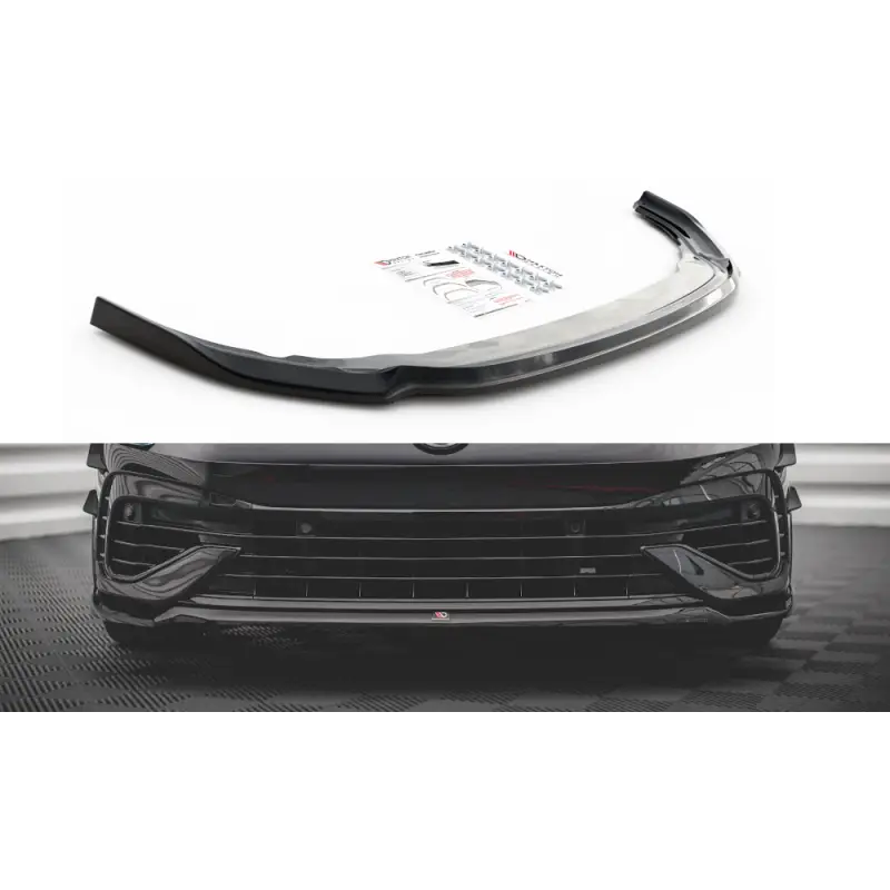 LAME DU PARE-CHOCS AVANT V.6 VOLKSWAGEN GOLF R MK8 - MAXTON DESIGN - FINITION NOIR BRILLANT Bon Plan