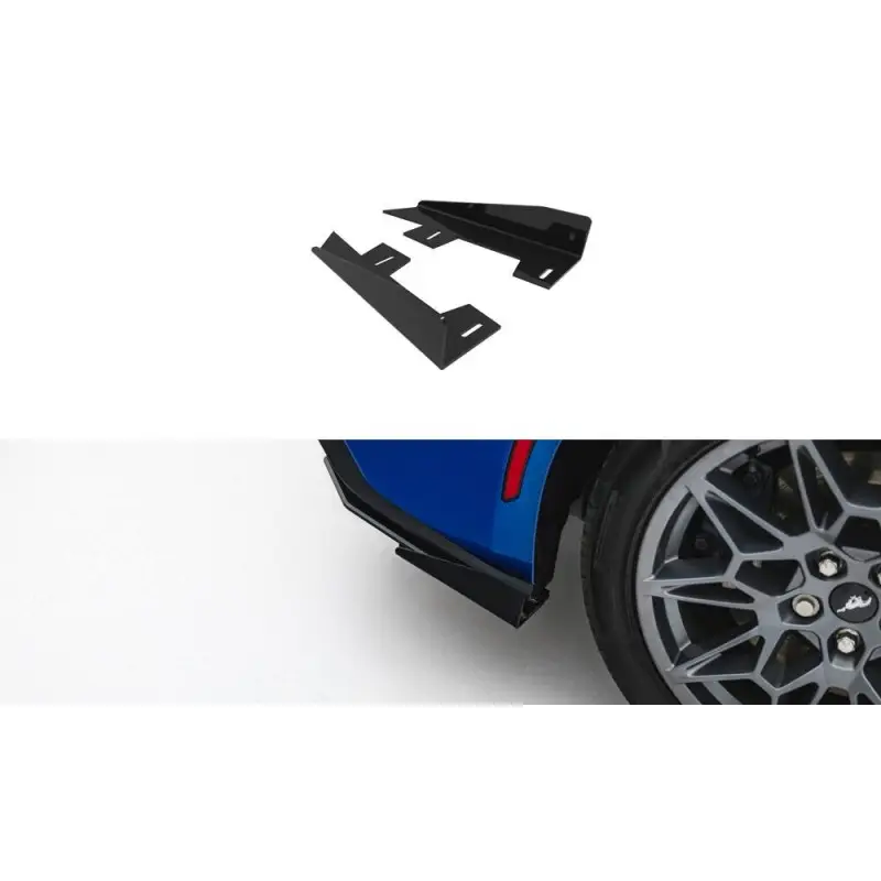 REAR SIDE FLAPS FORD MUSTANG GT MK7 - MAXTONDESIGN - FINITION NOIR + NOIR BRILLANT Remise