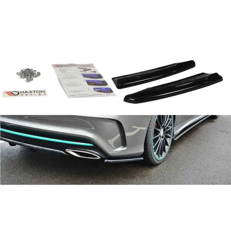 LAME DU PARE-CHOCS ARRIERE MERCEDES-BENZ CLA C117 AMG-LINE FACELIFT - MAXTON DESIGN - FINITION NOIR BRILLANT Offre Limitée