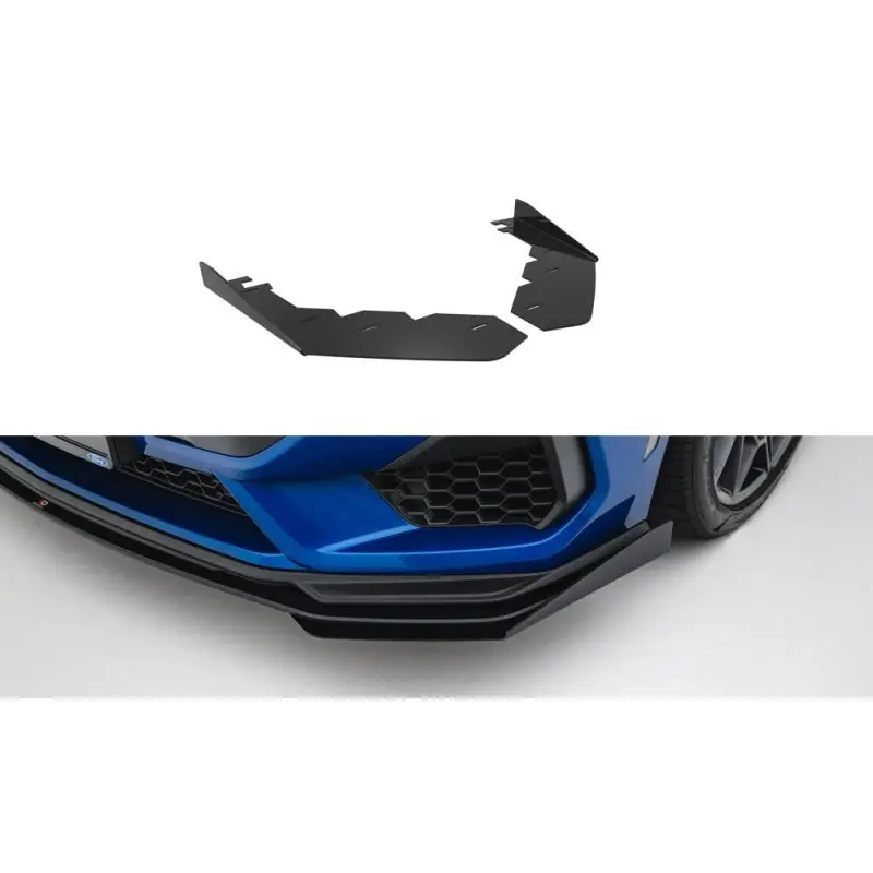 FRONT FLAPS FORD MUSTANG GT MK7 - MAXTONDESIGN - FINITION NOIR + NOIR BRILLANT Achetez Aujourd’hui
