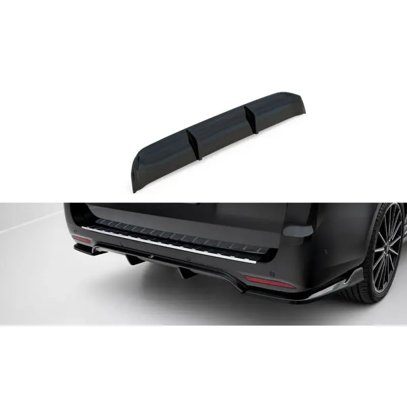 Remise DIFFUSEUR ARRIÈRE COMPLET MERCEDES-BENZ V-CLASS AMG-LINE W447 FACELIFT- MAXTONDESIGN - FINITION NOIR BRILLANT